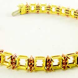 18K Rose and 18K Yellow Gold Bracelet Mounting