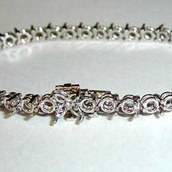 Small 3 Prong Bracelet Mounting In Platinum with Marquise Clasp