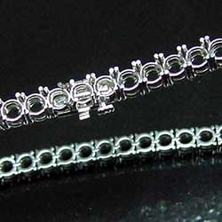 Platinum Tennis Bracelet for Round Stones