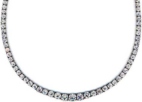 Mounted Diamond Riviere Necklace