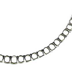 Blank Platinum Necklace Mounting for Cushion Cut Diamonds