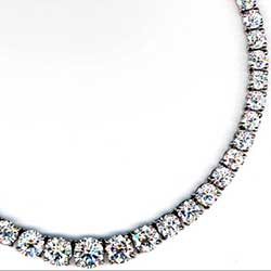 Platinum Riviere Necklace with Round Diamonds
