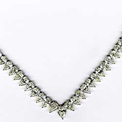 Pear shaped diamond choker in Platinum