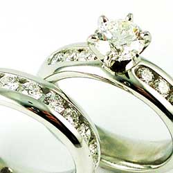 Platinum wedding set with Diamonds